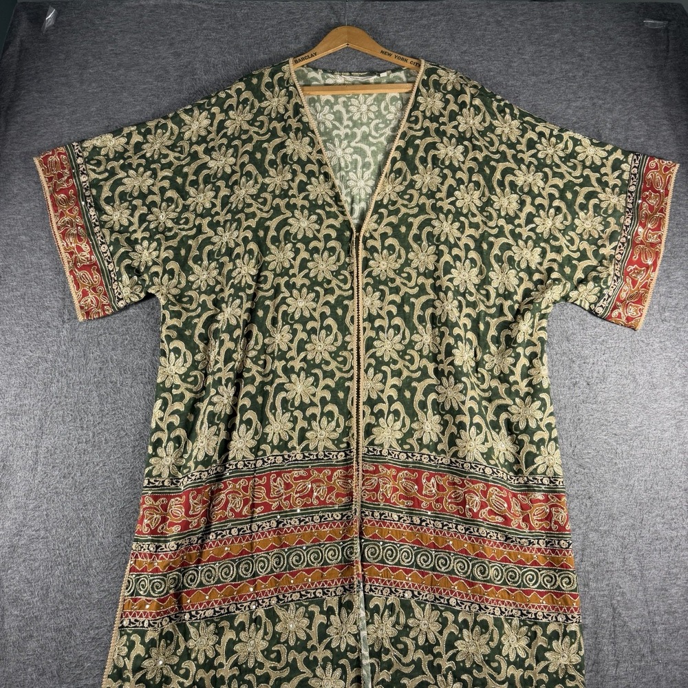 Soft Surroundings Kimono Women's 3X Floral Cardigan Boho Hippie Embroidered